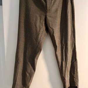 Zara Women’s Brown Checked Dress Pants